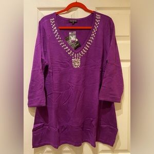 NWT IMAN dressy sweater top plus size XL